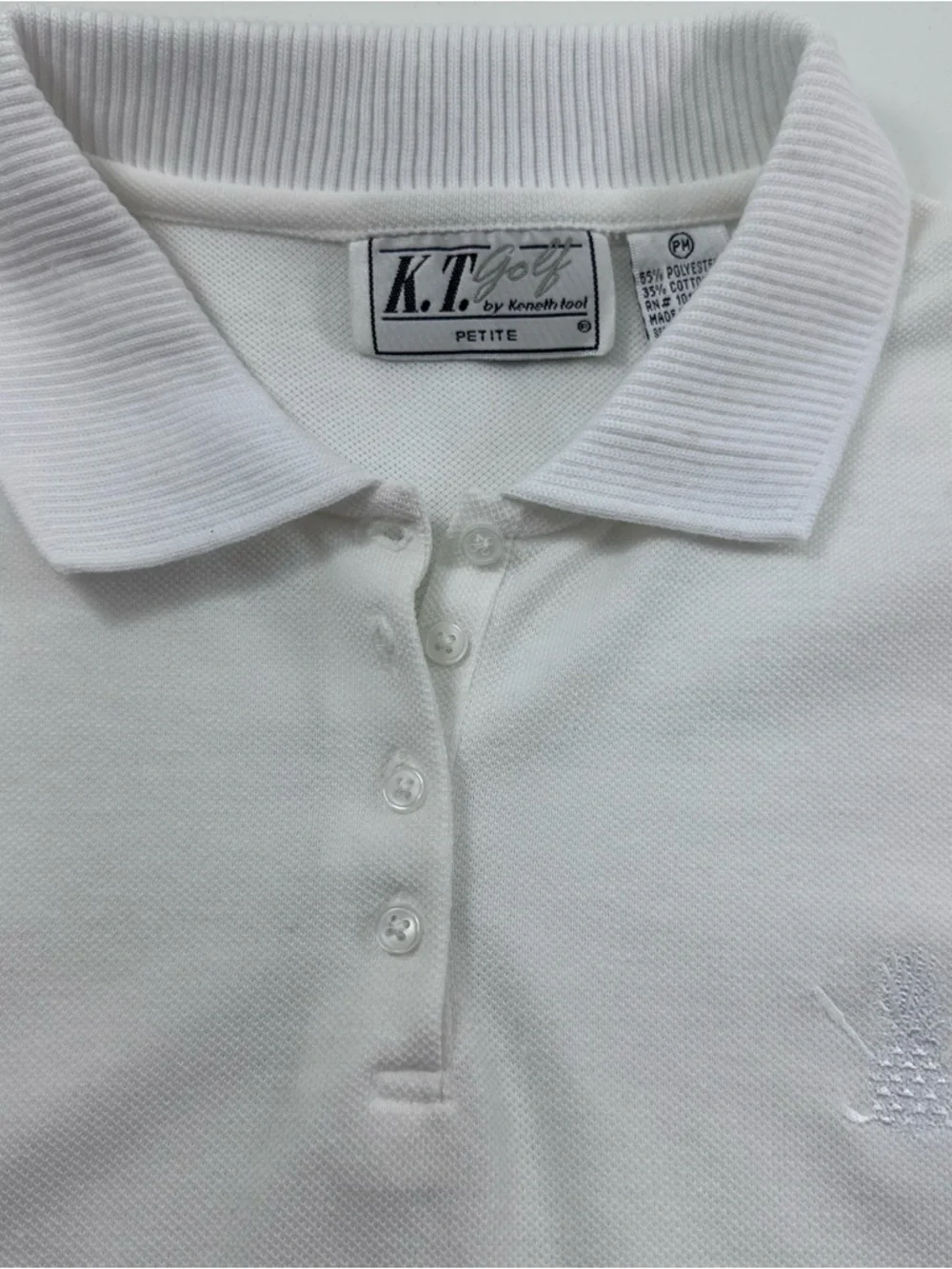 K.T. Sports White Polo Shirt